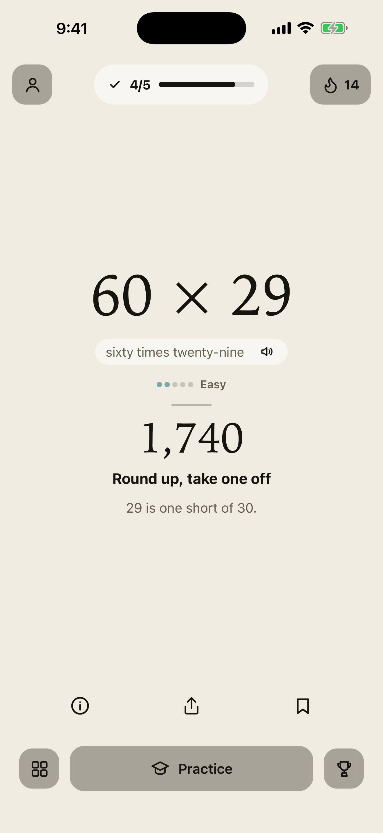 The same card turned over, showing the answer and the named shortcut.